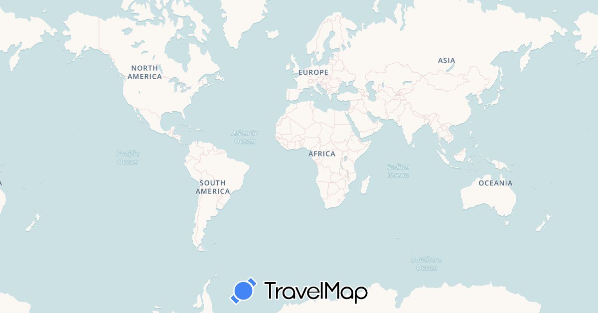 TravelMap itinerary: driving, bus, plane, cycling, hiking, boat, electric vehicle, plongée in Switzerland, France, French Polynesia, United States (Europe, North America, Oceania)